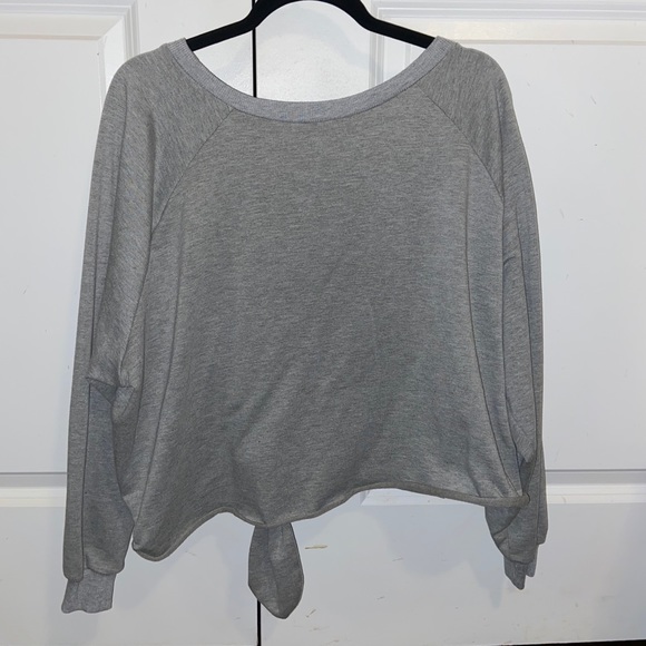 Gray oversized off the shoulder sweater - Picture 3 of 3